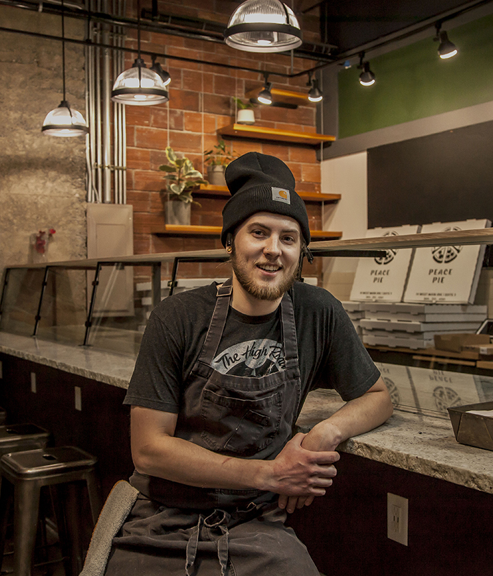 Isaac Houger Peace Pie Pizzeria Chef Owner Saranac Commons